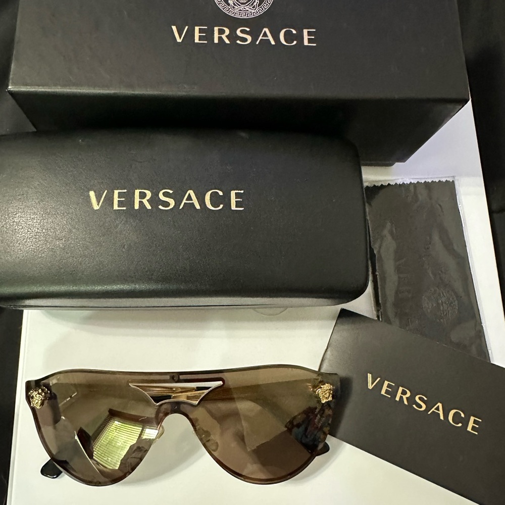 Versace Gold-Toned Sunglasses